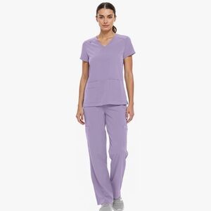 Source Unknown Purple Scrub Set